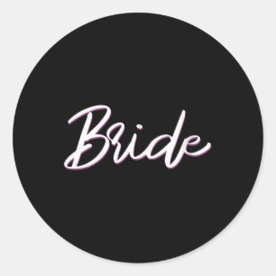 Matching Getting Ready Bride &amp; Groom Wedding G Classic Round Sticker