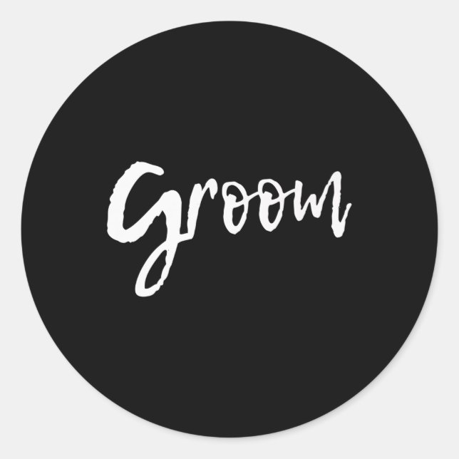 Matching Getting Ready Bride &amp; Groom Wedding G Classic Round Sticker (Front)