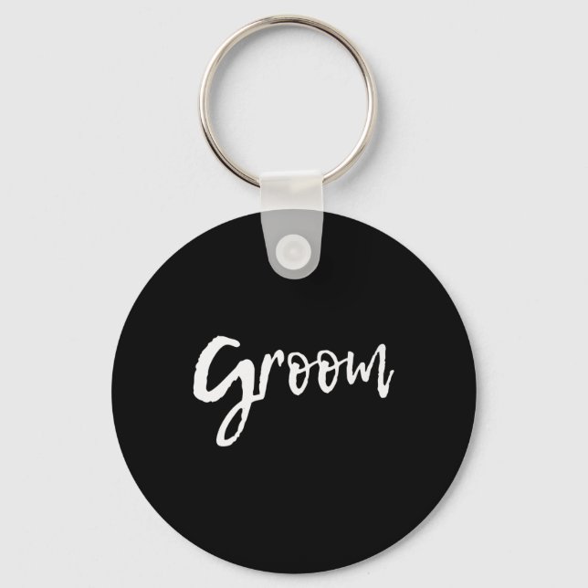 Matching Getting Ready Bride &amp; Groom Wedding G Key Ring (Front)