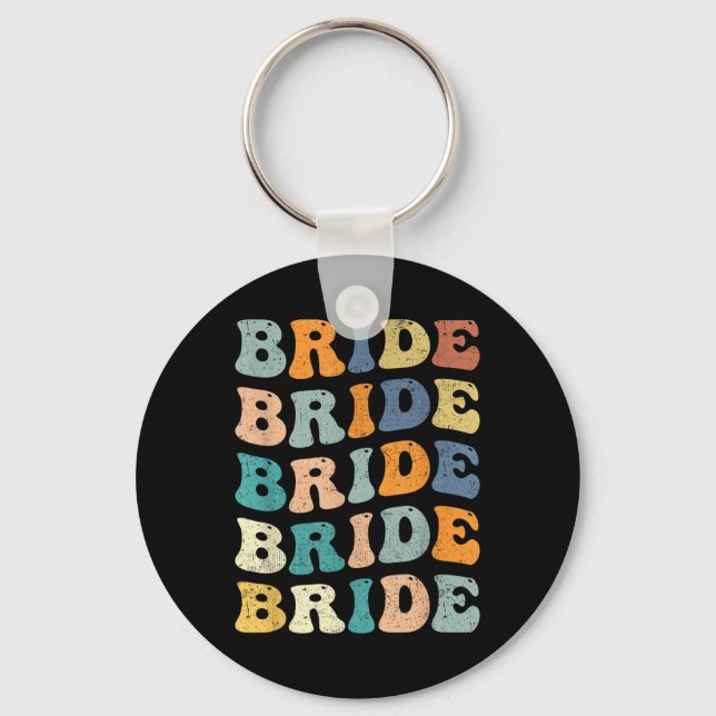 Matching Getting Ready Bride &amp; Groom Wedding M Key Ring (Front)