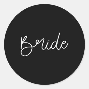Matching Getting Ready Bride And Groom Wedding Bri Classic Round Sticker