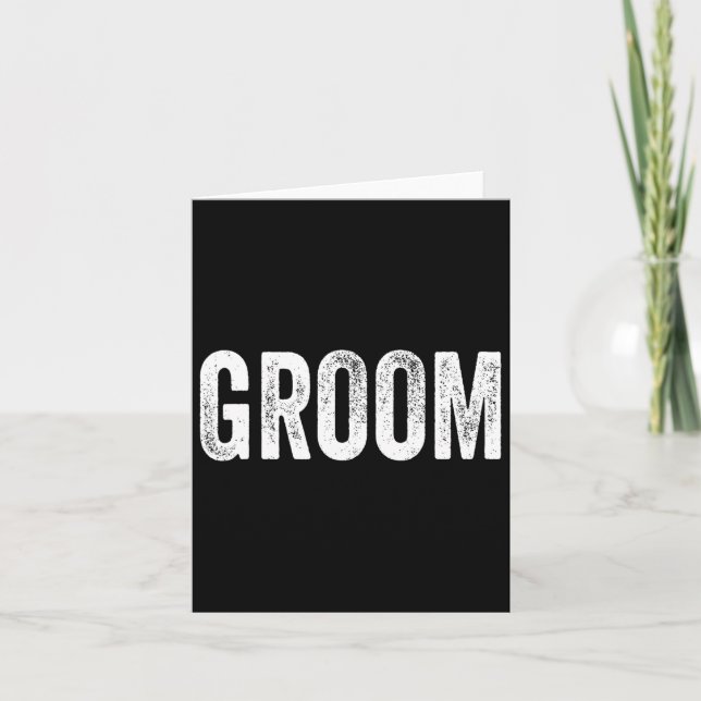 Matching Getting Ready Bride And Groom Wedding Gro Card (Front)
