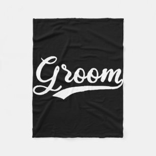 Matching Getting Ready Bride And Groom Wedding Gro Fleece Blanket