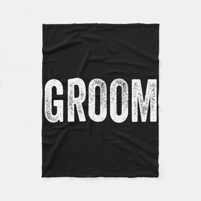 Matching Getting Ready Bride And Groom Wedding Gro Fleece Blanket (Front)