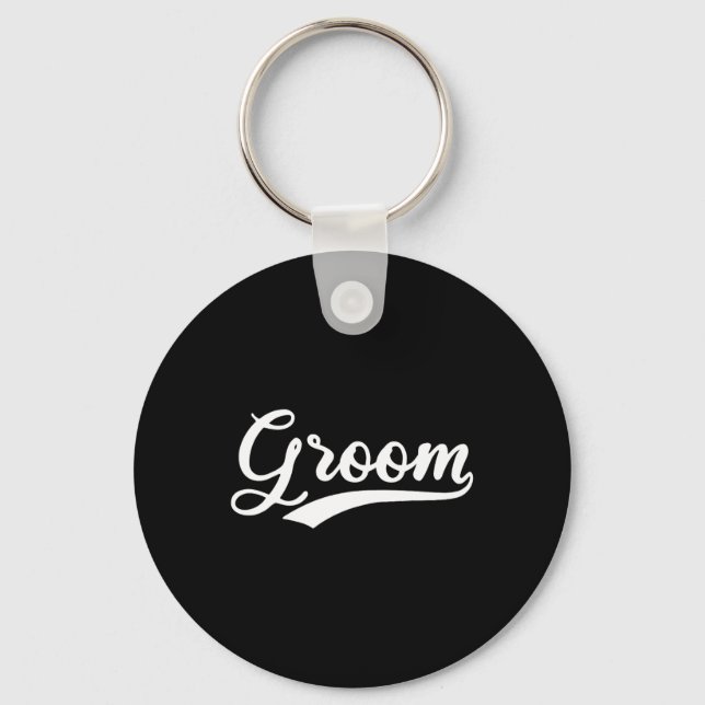 Matching Getting Ready Bride And Groom Wedding Gro Key Ring (Front)
