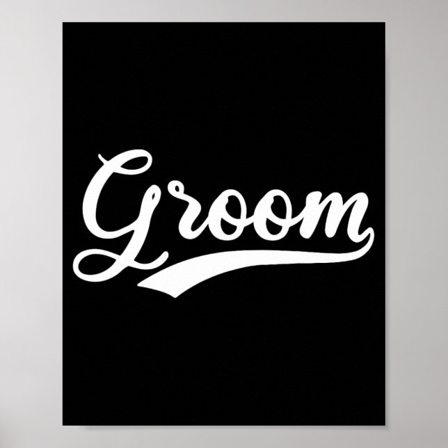 Matching Getting Ready Bride And Groom Wedding Gro Poster (Front)