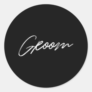Matching Getting Ready Bride Groom Squad Wedding Classic Round Sticker