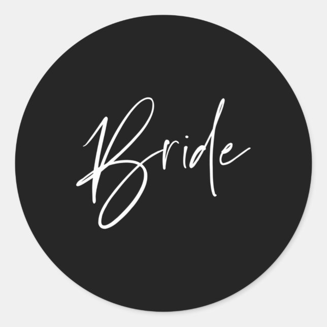 Matching Getting Ready For The Wedding Bride And G Classic Round Sticker (Front)