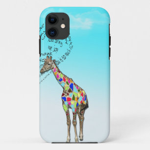 Matching giraffe love heart iphone covers