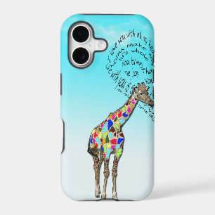 Matching giraffe love heart iphone covers
