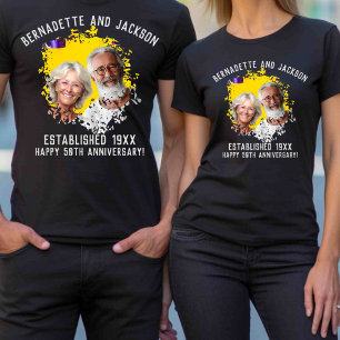 Matching Grandparents Anniversary Photo Name  T-Shirt