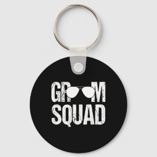 Matching Groomsman Group Bachelor Party Groom Squa Key Ring