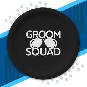 Matching Groomsman Group Bachelor Party Squad Paper Plate