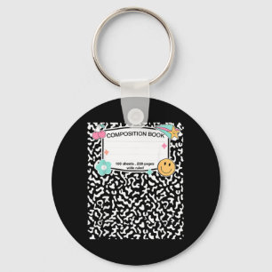 Matching Group Halloween Teacher Composition Book Key Ring