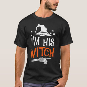 Matching Halloween Couple Costume I'm His Witch T-Shirt