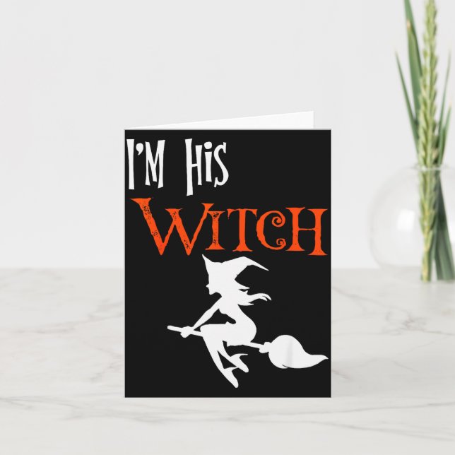 Matching Halloween I'm His Witch_i'm Her Boo Coupl Card (Front)