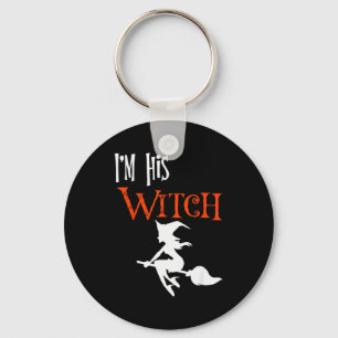 Matching Halloween I'm His Witch_i'm Her Boo Coupl Key Ring