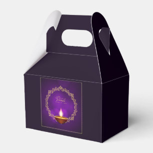 Matching Happy Diwali Purple Favour Box