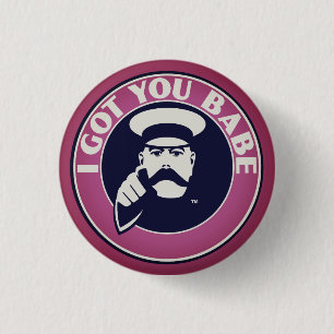 Matching his and hers button badge.