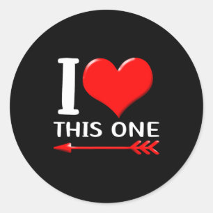 Matching His And Hers Couples Funny Set Valentine Classic Round Sticker