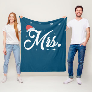Matching His and Hers Holiday Gifts- Mr. and Mrs. Fleece Blanket