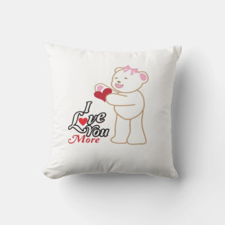 Matching Honeymoon Love You More Couple Style Cushion