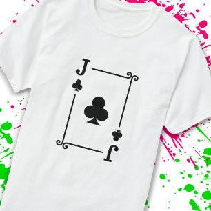 Matching Jack Clubs Suit Playing Cards Modern T-Shirt