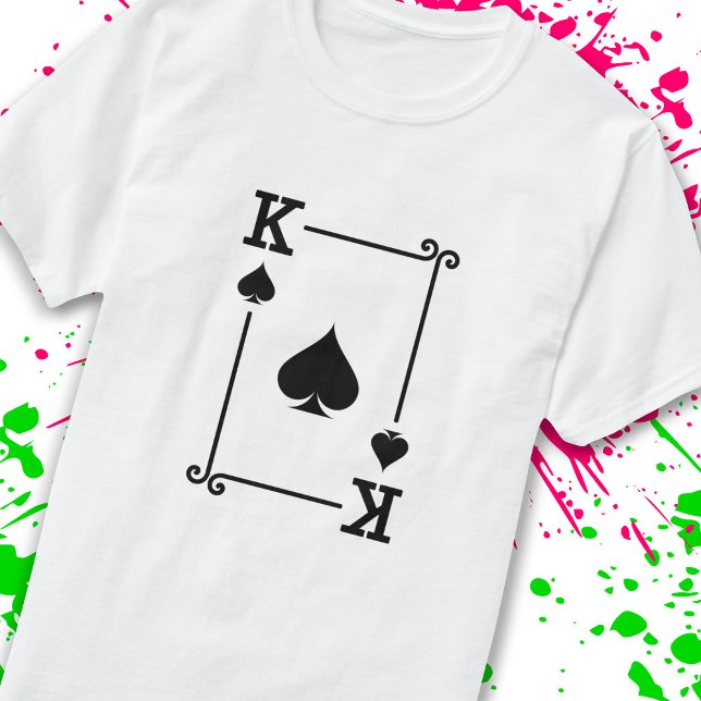 Matching King Spades Suit Playing Cards Modern T-Shirt (Creator Uploaded)