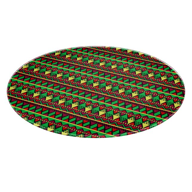 Matching Kwanzaa Yellow Red Black Green Cutting Board (Corner)