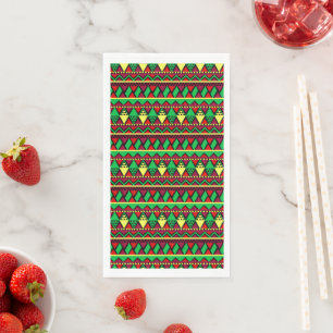 Matching Kwanzaa Yellow Red Black Green Napkin