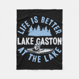 Matching Lake Gaston Vacation Life Is Better At Th Fleece Blanket