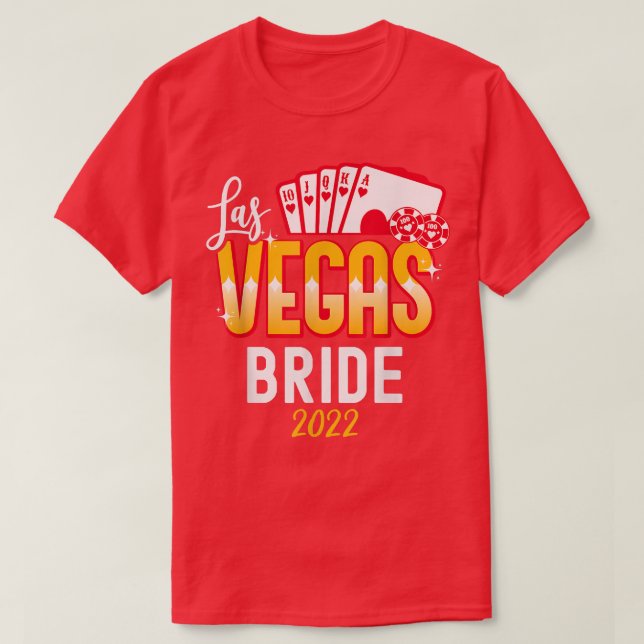 Matching Las Vegas 2022 Wedding Bride and Groom Ve T-Shirt (Design Front)