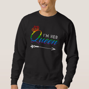 Matching Lesbian Couple Her Queen Girlfriend Pride Sweatshirt