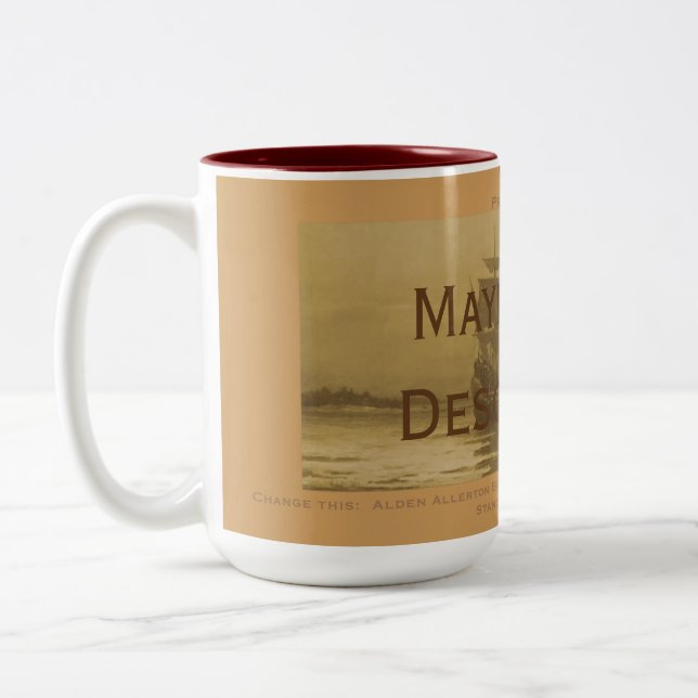 Matching Mayflower Descendants, customised Two-Tone Coffee Mug (Left)