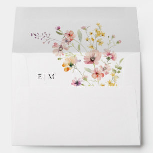 Matching Meadow Wildflower Wedding Envelope