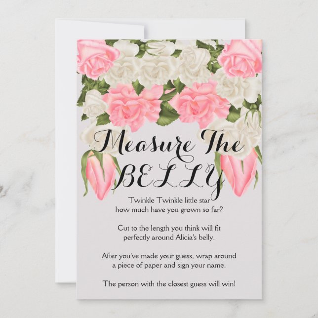 Matching Measure the Belly Game Instructions (Front)