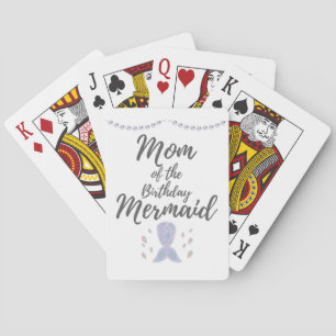 Matching Mermaid Birthday Mermom Mum of Mermaid Playing Cards