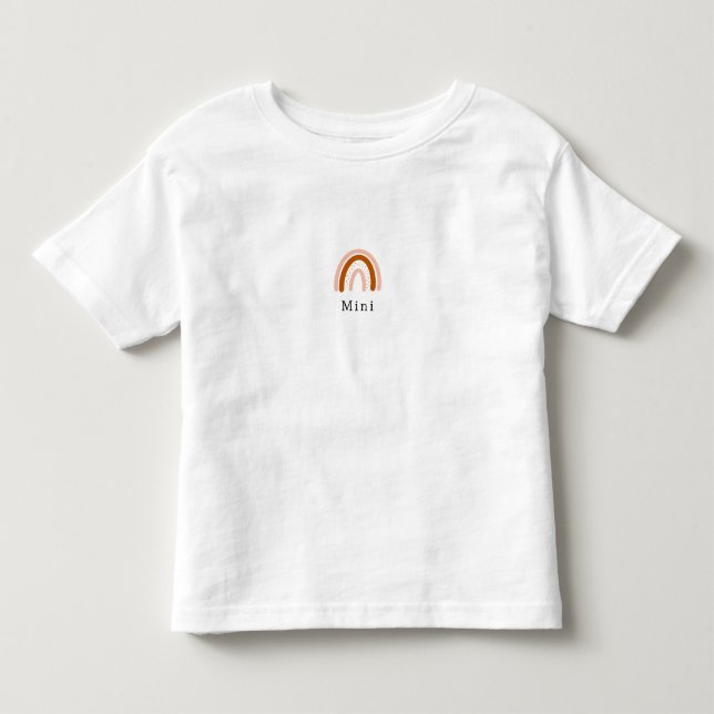 Matching Mini With Rainbow Toddler Shirt (Front)