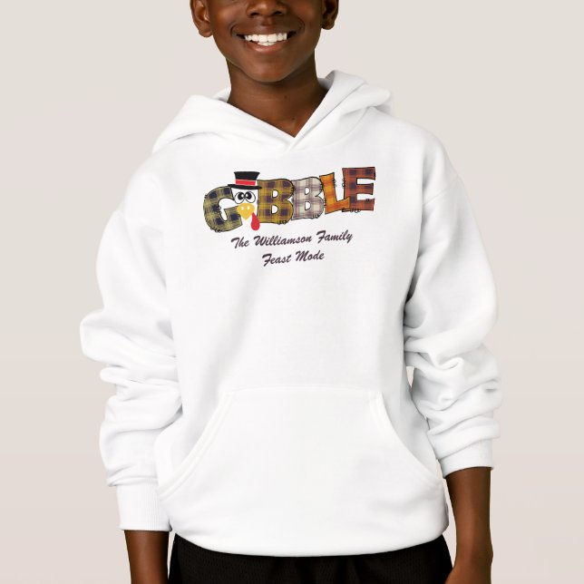 Matching Name Thanksgiving Couple Turkey Gobble B (Front)