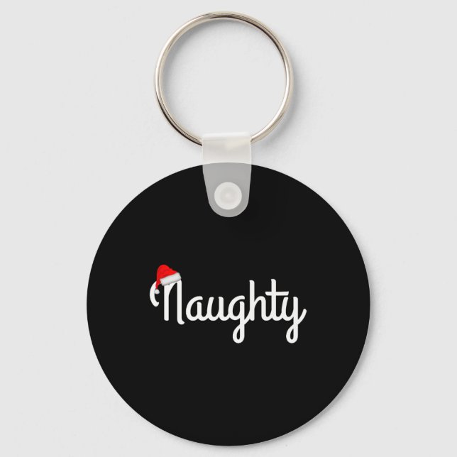 Matching Naughty &amp; Nice Shirt Nice List Christ Key Ring (Front)