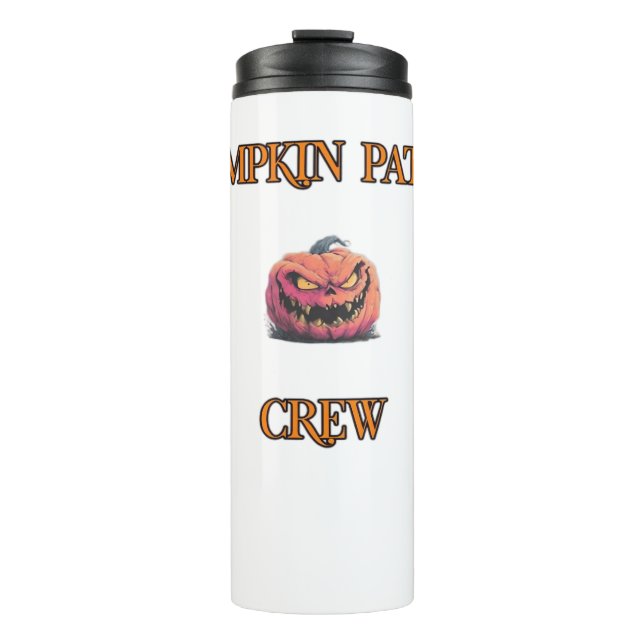 Matching Pumpkin Patch Crew For Family Trip Classi Thermal Tumbler (Front)