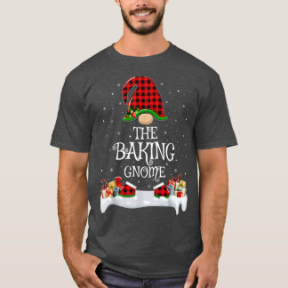 Matching Red Buffalo Plaid The Baking Gnome Christ T-Shirt