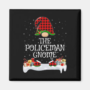 Matching Red Buffalo Plaid The Policeman Gnome Chr Magnet