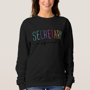 Matching Secretary Squad Or Team Back To School Ad Sweatshirt