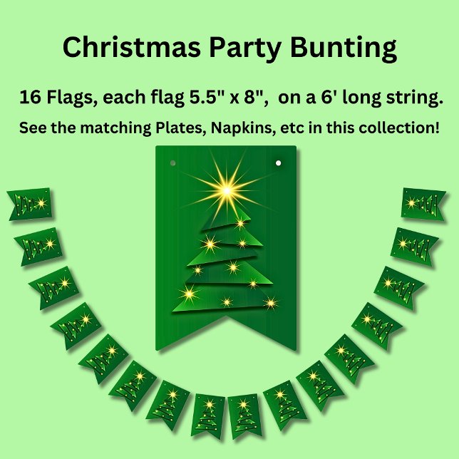 Matching Set Green Christmas Tree Bunting (Creator Uploaded)