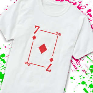 Matching Seven Diamonds Suit Playing Cards 7 T-Shirt