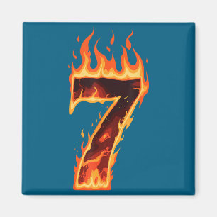 Matching Six Seven Flaming Ice Funny Meme 67 Coupl Magnet