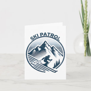 Matching Ski Patrol Ski Resort Winter Skiing Card