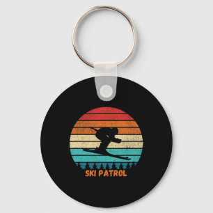 Matching Ski Patrol Ski Resort Winter Skiing Sunse Key Ring