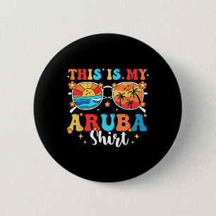 Matching Summer Family Vacation Beach Trip Aruba 6 Cm Round Badge